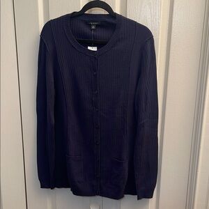 Women's Navy Cardigan Sweater